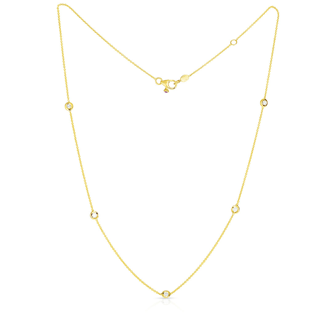 Roberto Coin 18K Yellow Gold Diamonds by the Inch Necklace