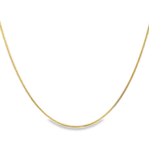14K Yellow Gold Square Spiga Chain Necklace - X:ASPG22DN-20