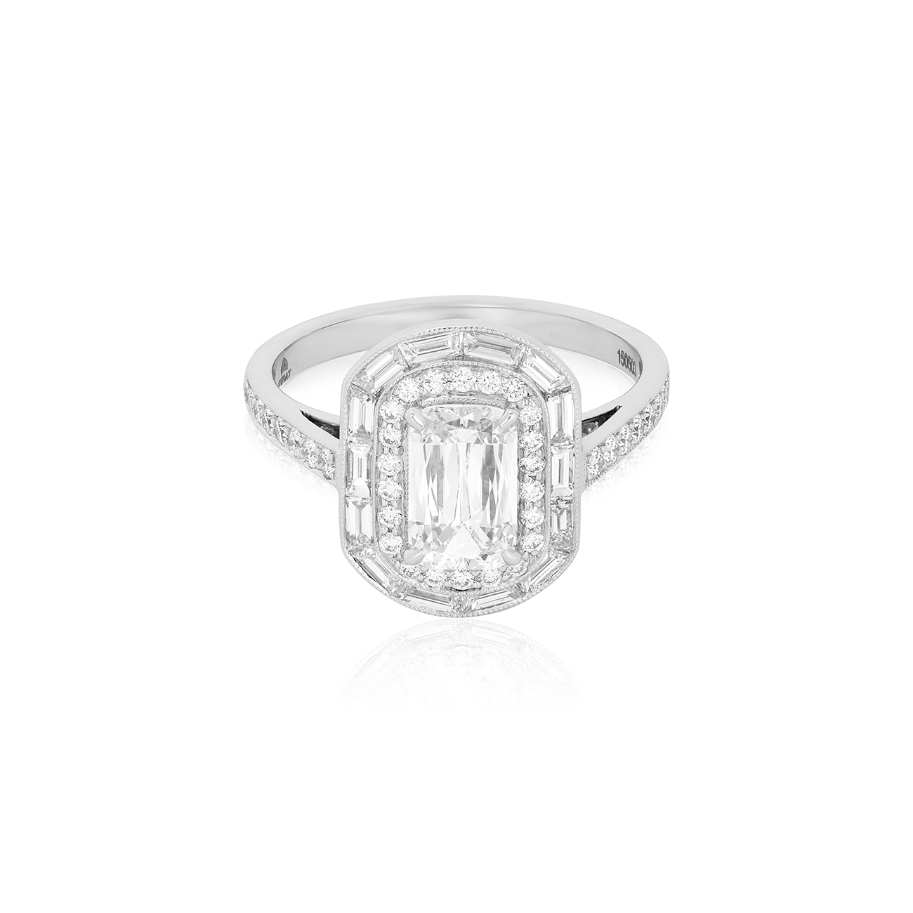 Kwiat Platinum ASHOKA Diamond Halo Ring - R-30121-0-DIA-PLAT