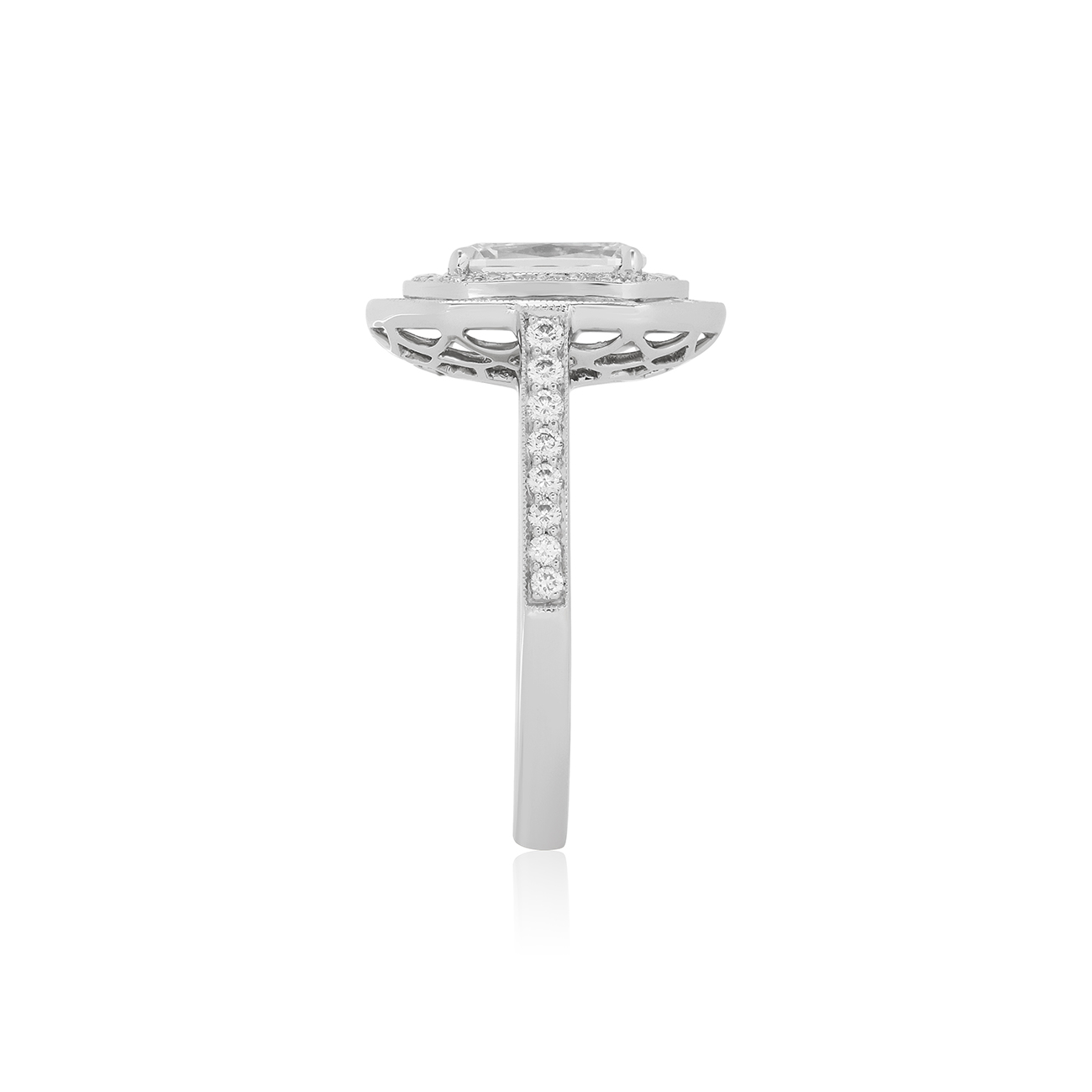Kwiat Platinum ASHOKA Diamond Halo Ring