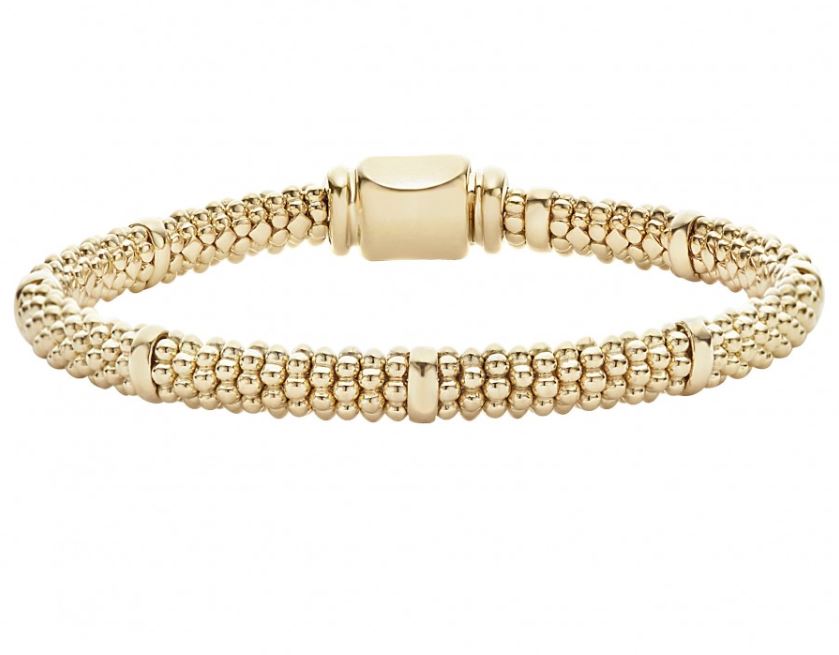 Lagos 18K Yellow Gold Caviar Bracelet