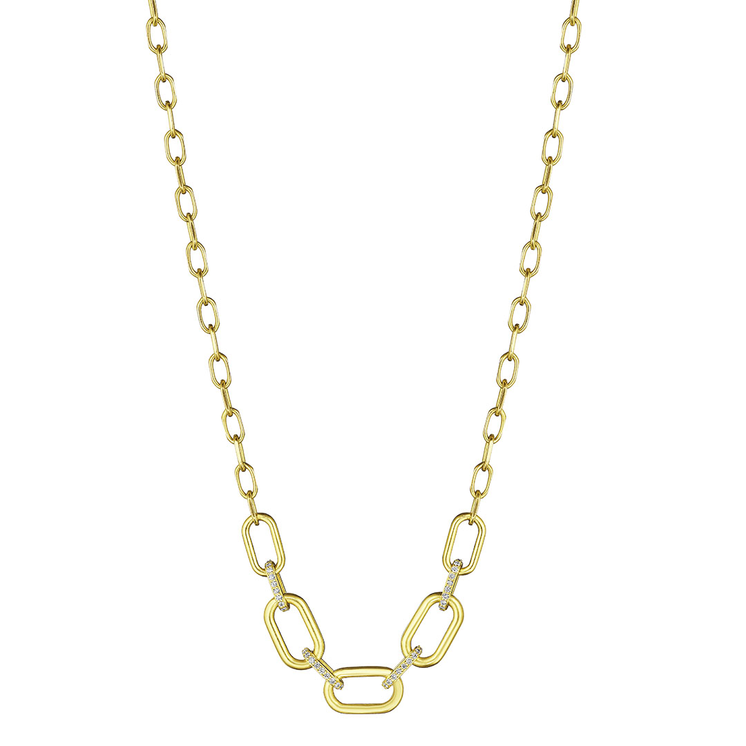 Penny Preville 18K Yellow Gold Diamond Link Necklace - 3918