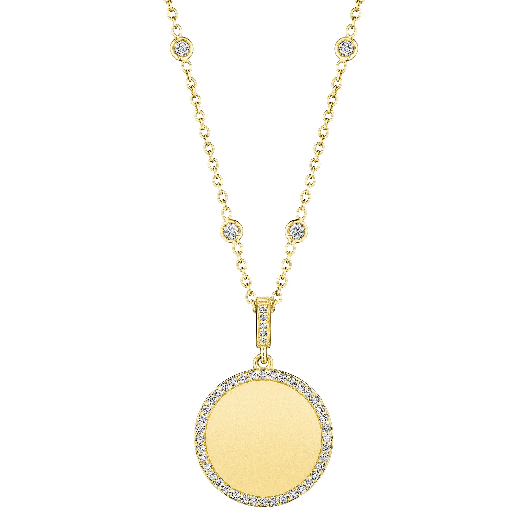 Penny Preville 18K Yellow Gold Boarder Medallion