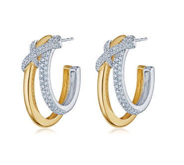 Kwiat 18K Yellow and White Gold Hoop Earring