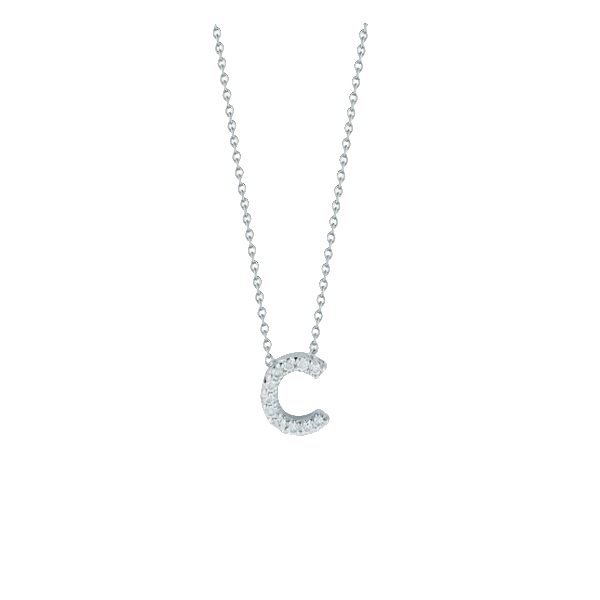 Roberto Coin 18K White Gold Tiny Treasures Initial Necklace