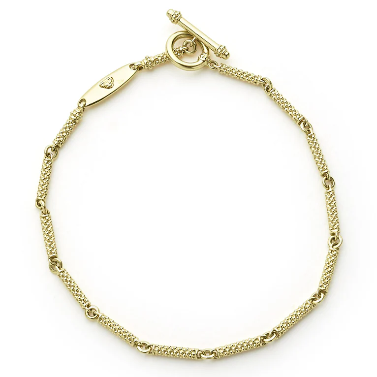 LAGOS 18K Yellow Gold Superfine Caviar Bracelet
