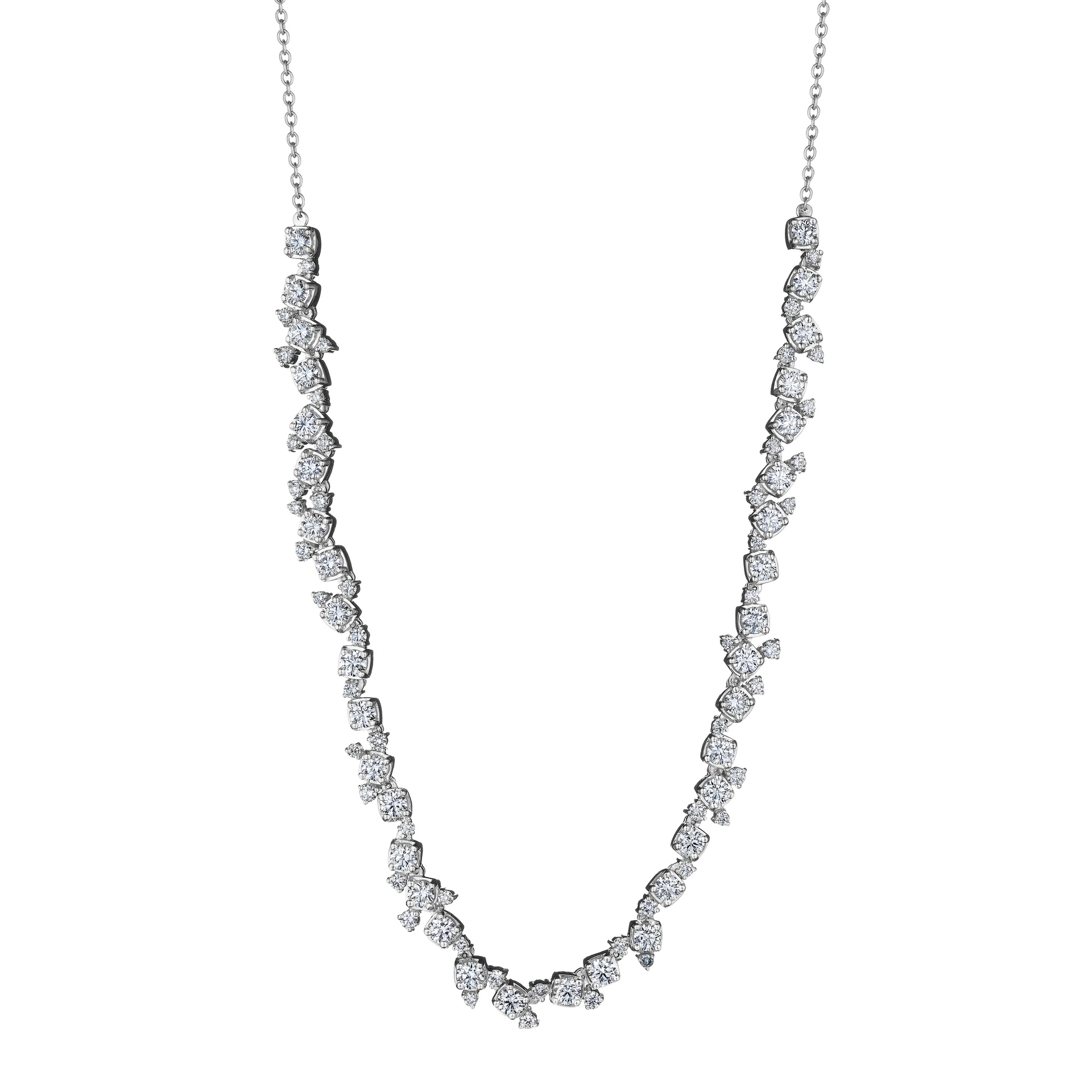 Penny Preville 18K White Gold Confetti Diamond Choker Necklace - N4339W