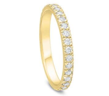 Precision Set 18K Yellow Gold New Aire Diamond Eternity Band - 629128Y