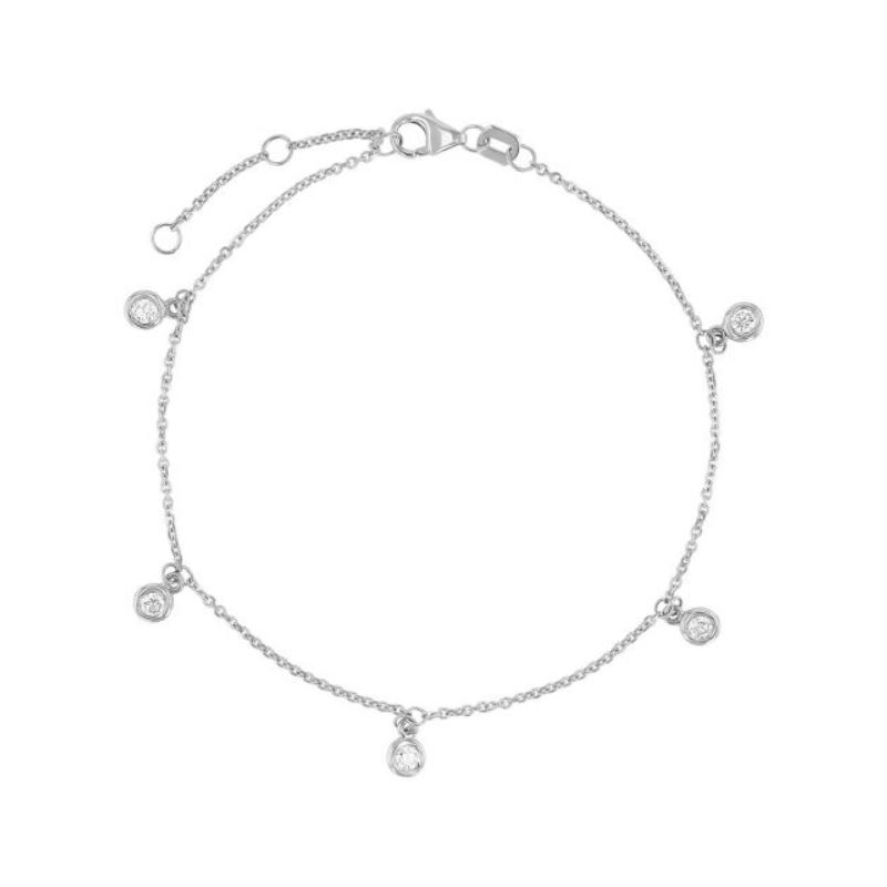 14K White Gold Diamond Bracelet