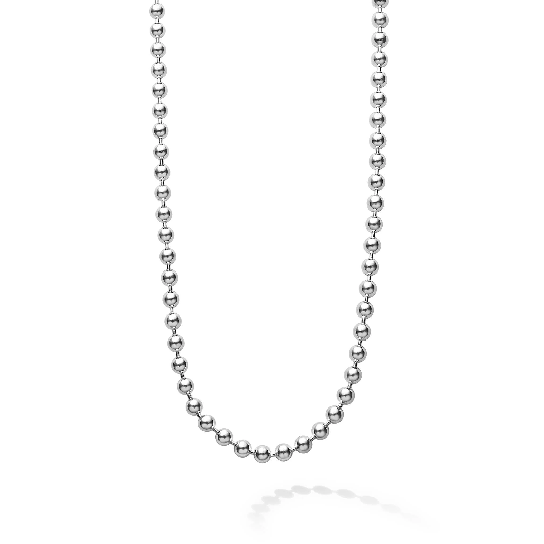 LAGOS Sterling Silver Signature Caviar Ball Chain Necklace