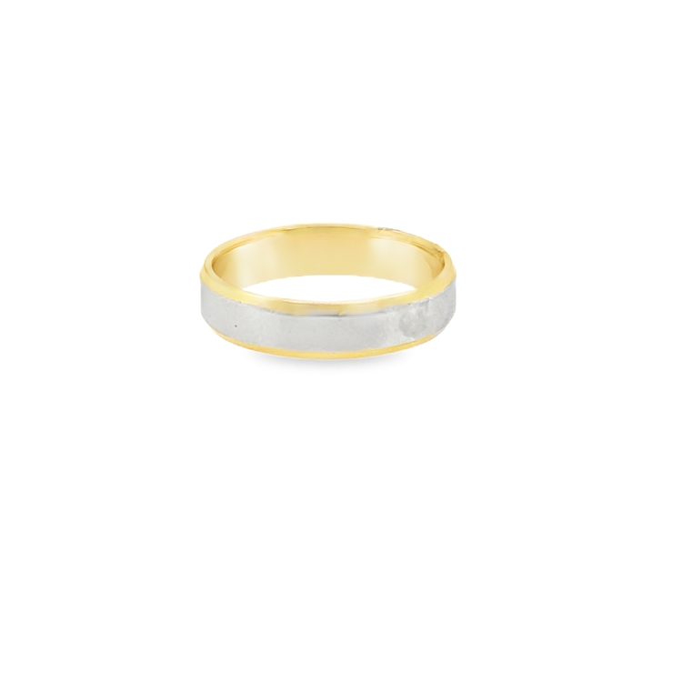 18K Yellow Gold and Platinum Band