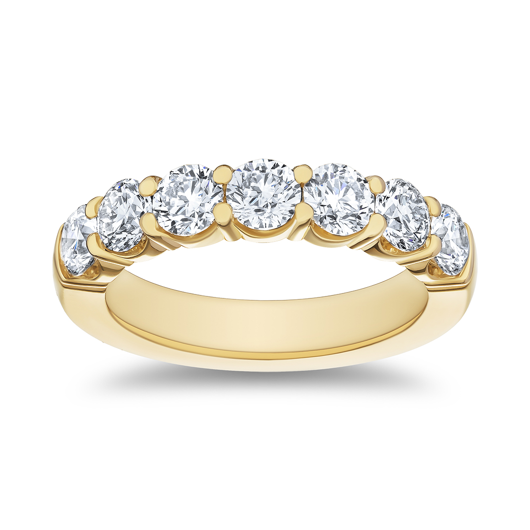18K Yellow Gold and Diamond Band