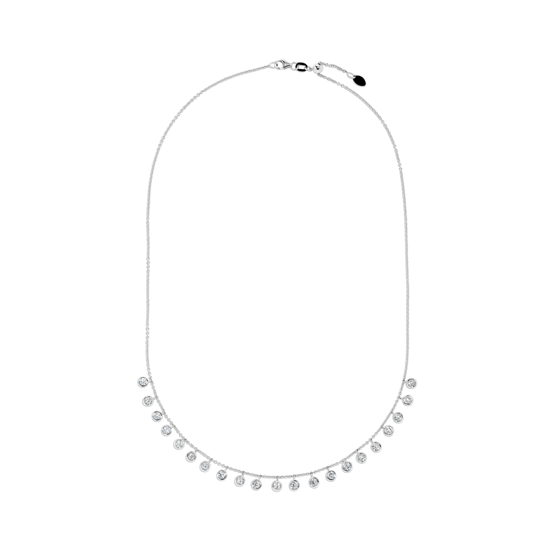 18K White Gold Diamond Necklace