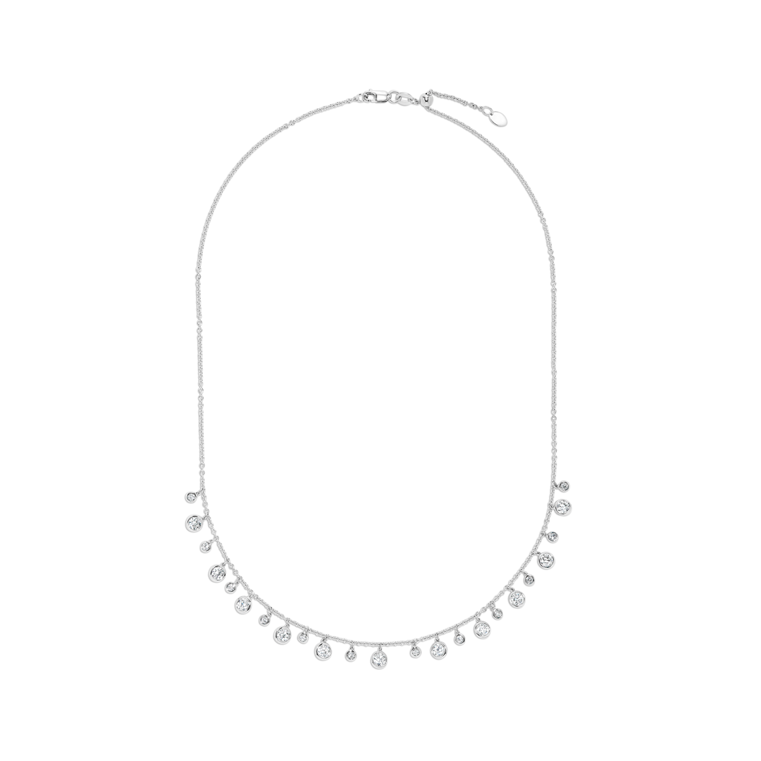 18K White Gold Diamond Necklace