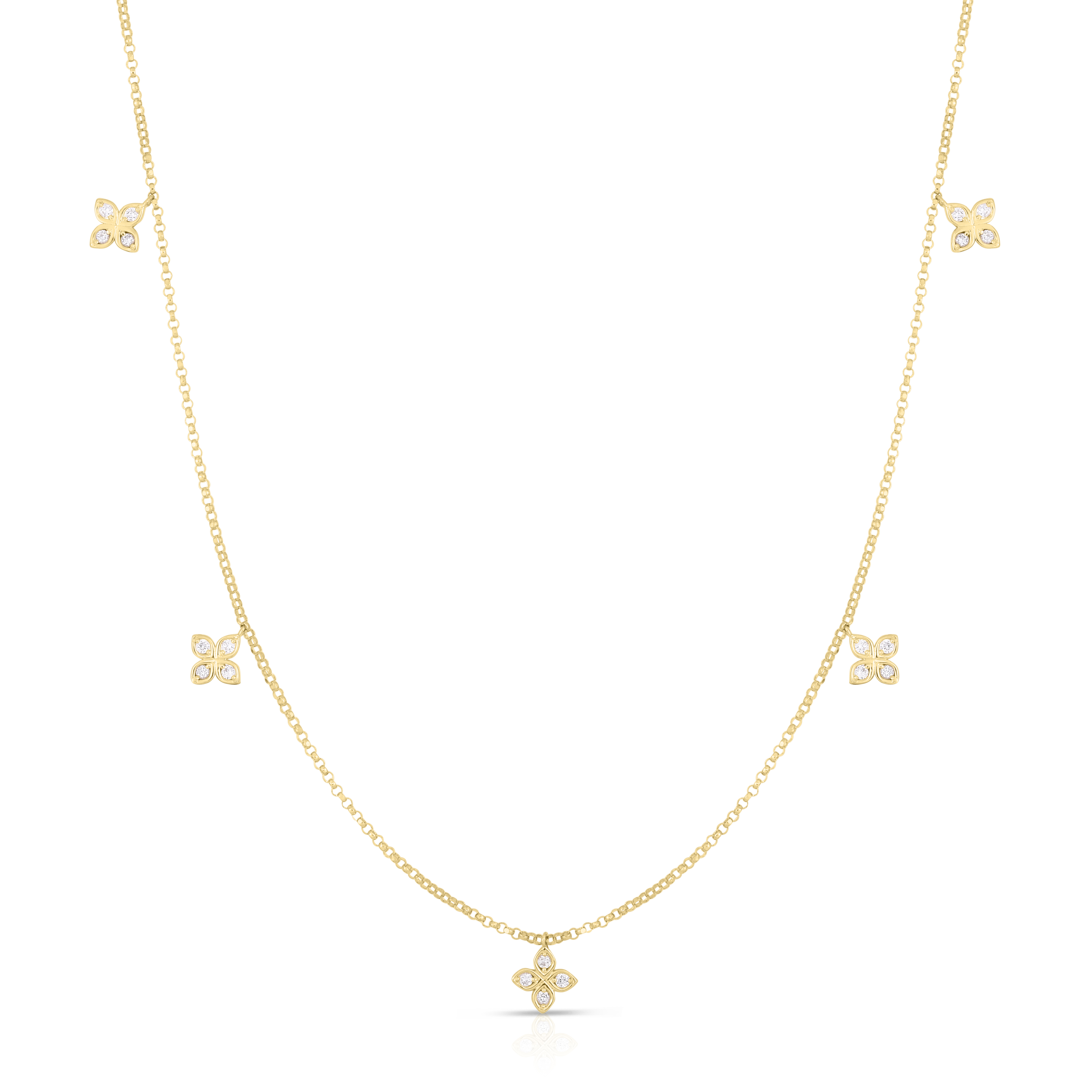 Roberto Coin 18K Yellow Gold Diamonds by the Inch Necklace