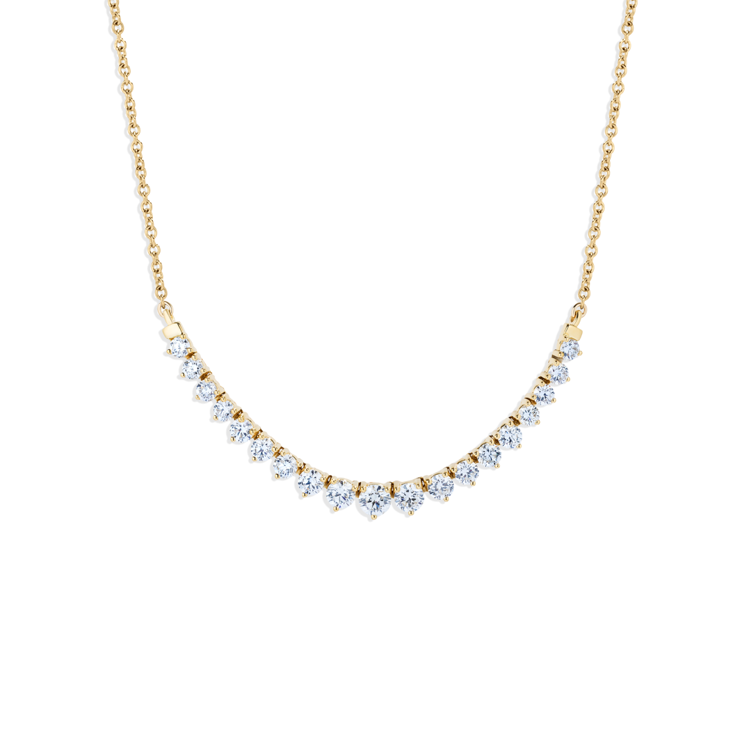 18K Yellow Gold Diamond Necklace