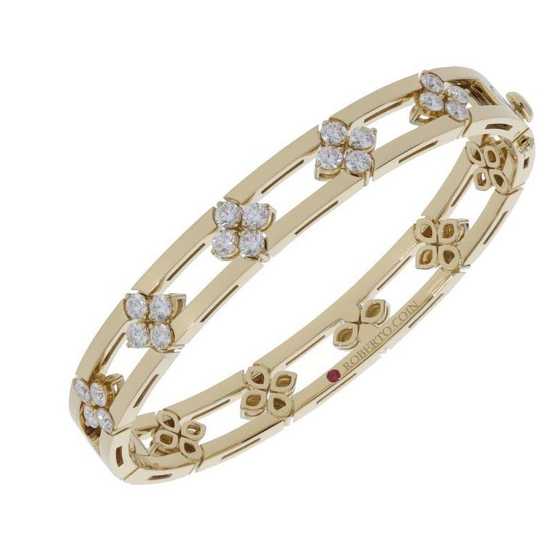 Roberto Coin 18K Yellow Gold Love in Verona Diamond Bangle Bracelet - 8883248AYBAX