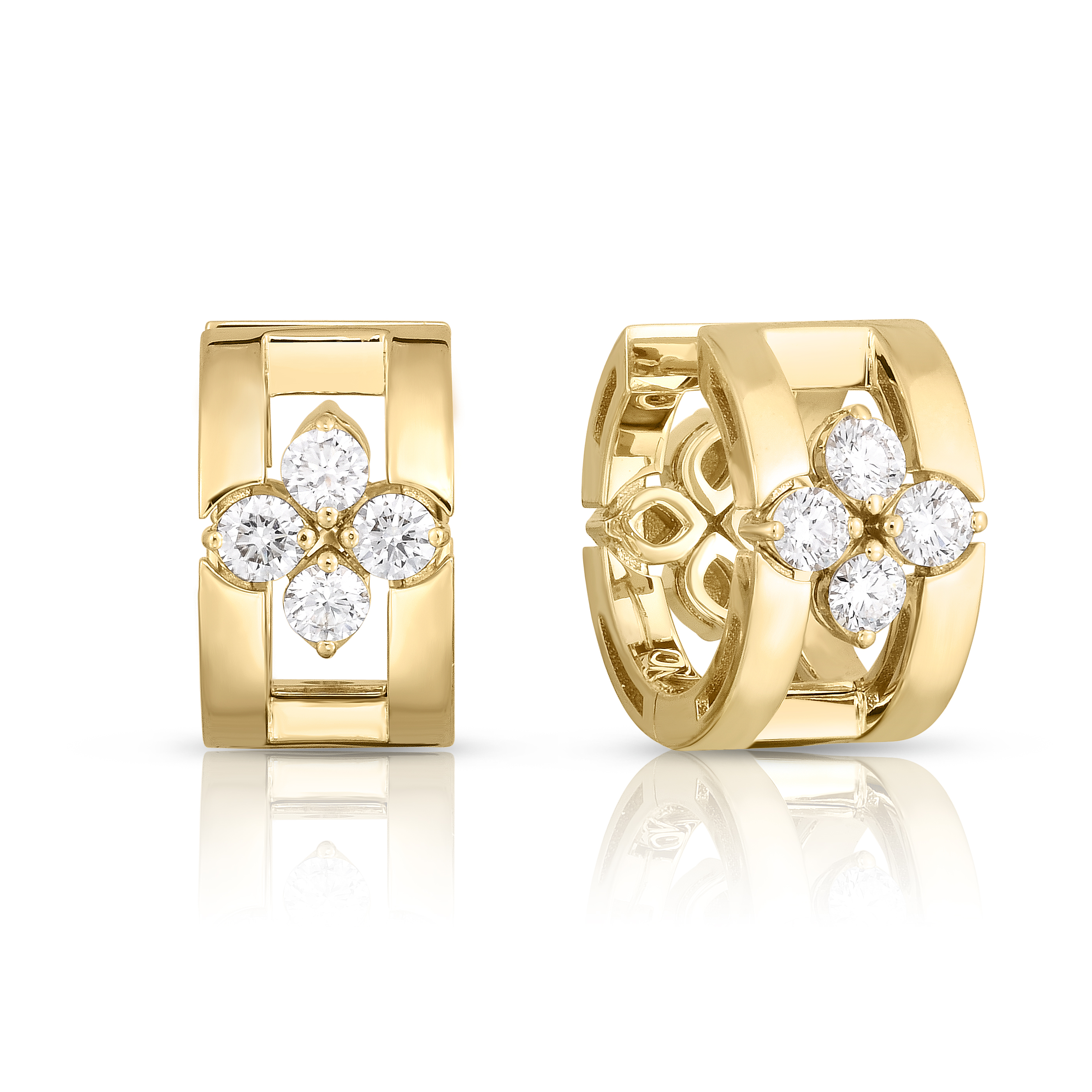 Roberto Coin 18K Yellow Gold Love in Verona Huggie Hoop Earrings