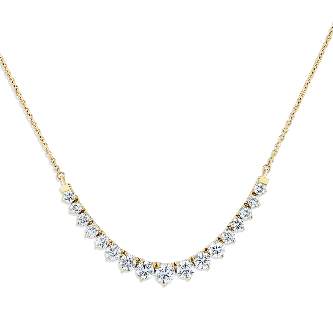 18K Yellow Gold Diamond Necklace