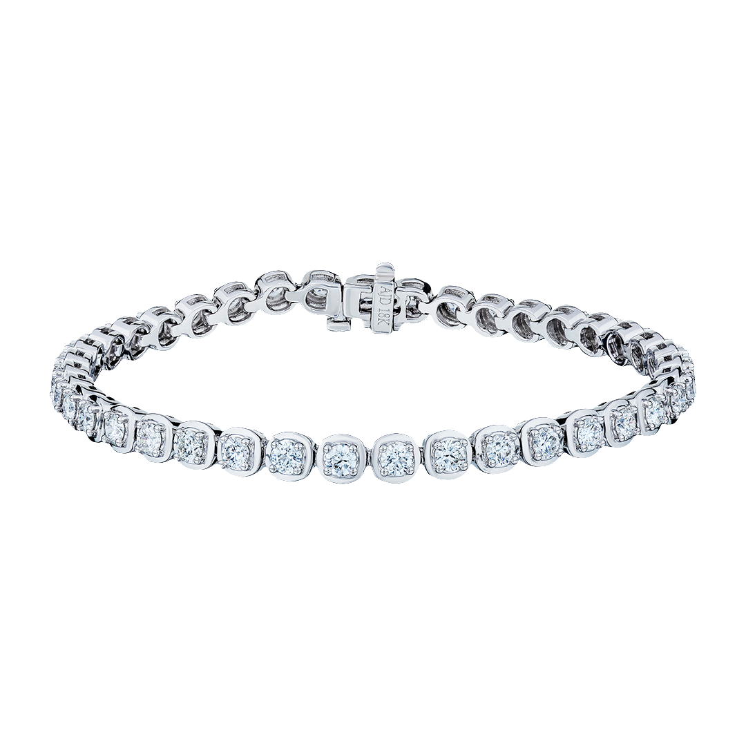 18K White Gold and Diamond Tennis Bracelet