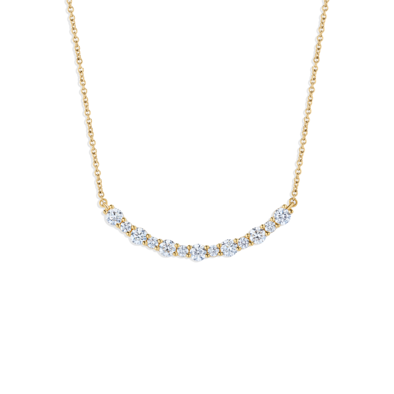 18K Yellow Gold Diamond Necklace