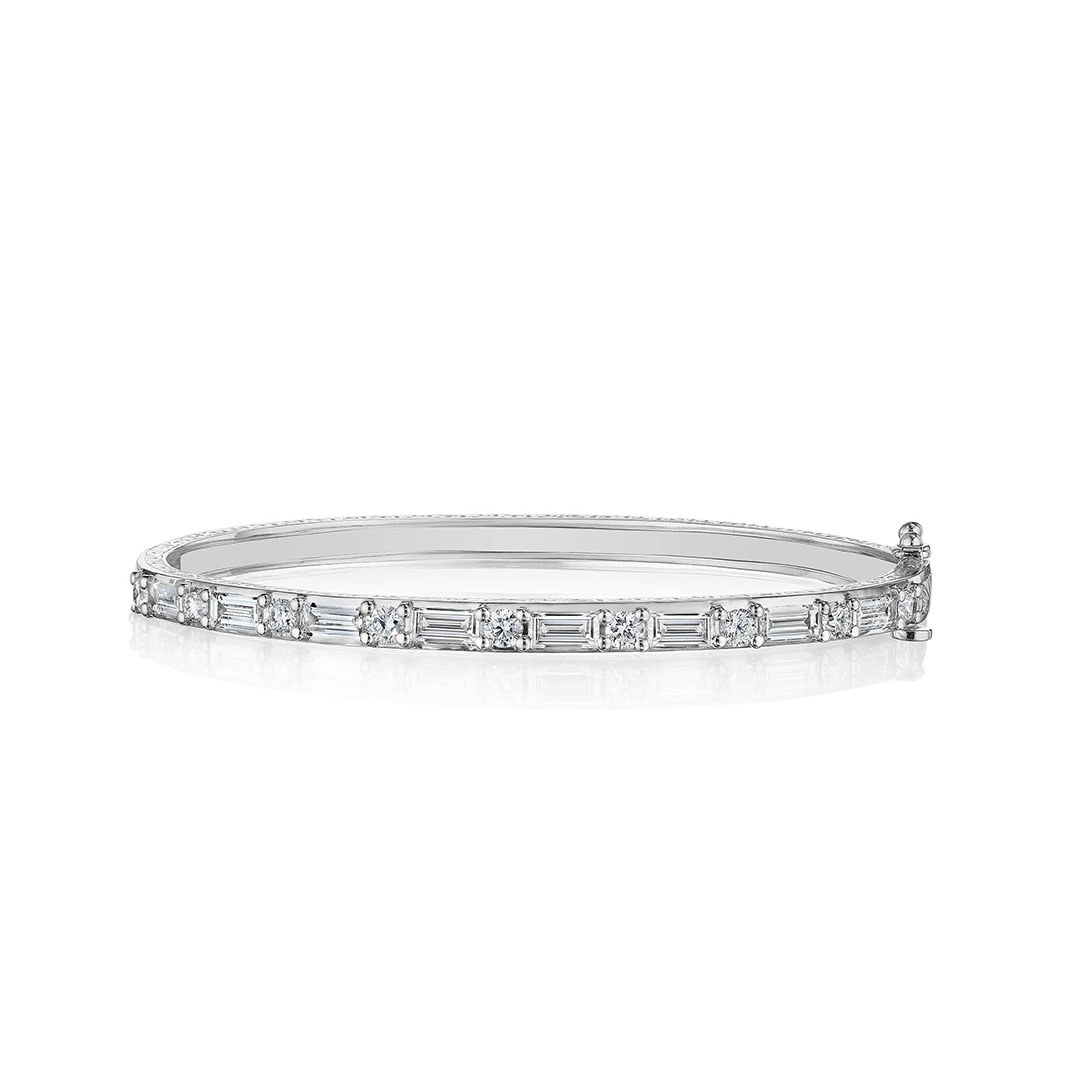 Penny Preville 18K White Gold Diamond Bangle - B7882W