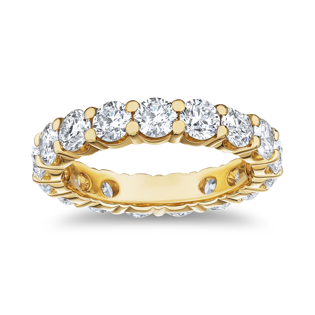 18K Yellow Gold and Diamond Band