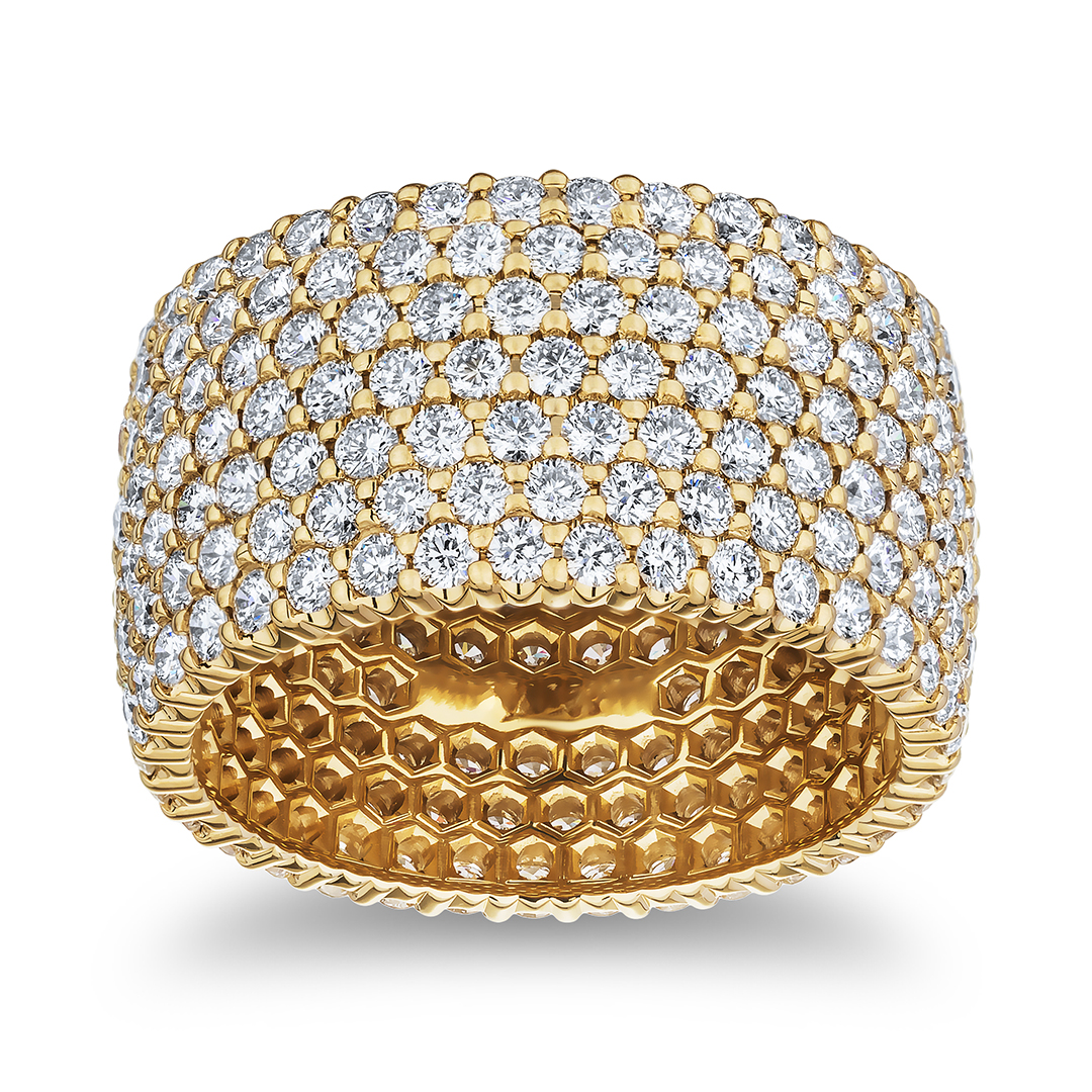 18K Yellow Gold and Diamond Eternity Band