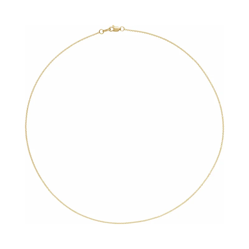14K Yellow Gold Cable Link Chain