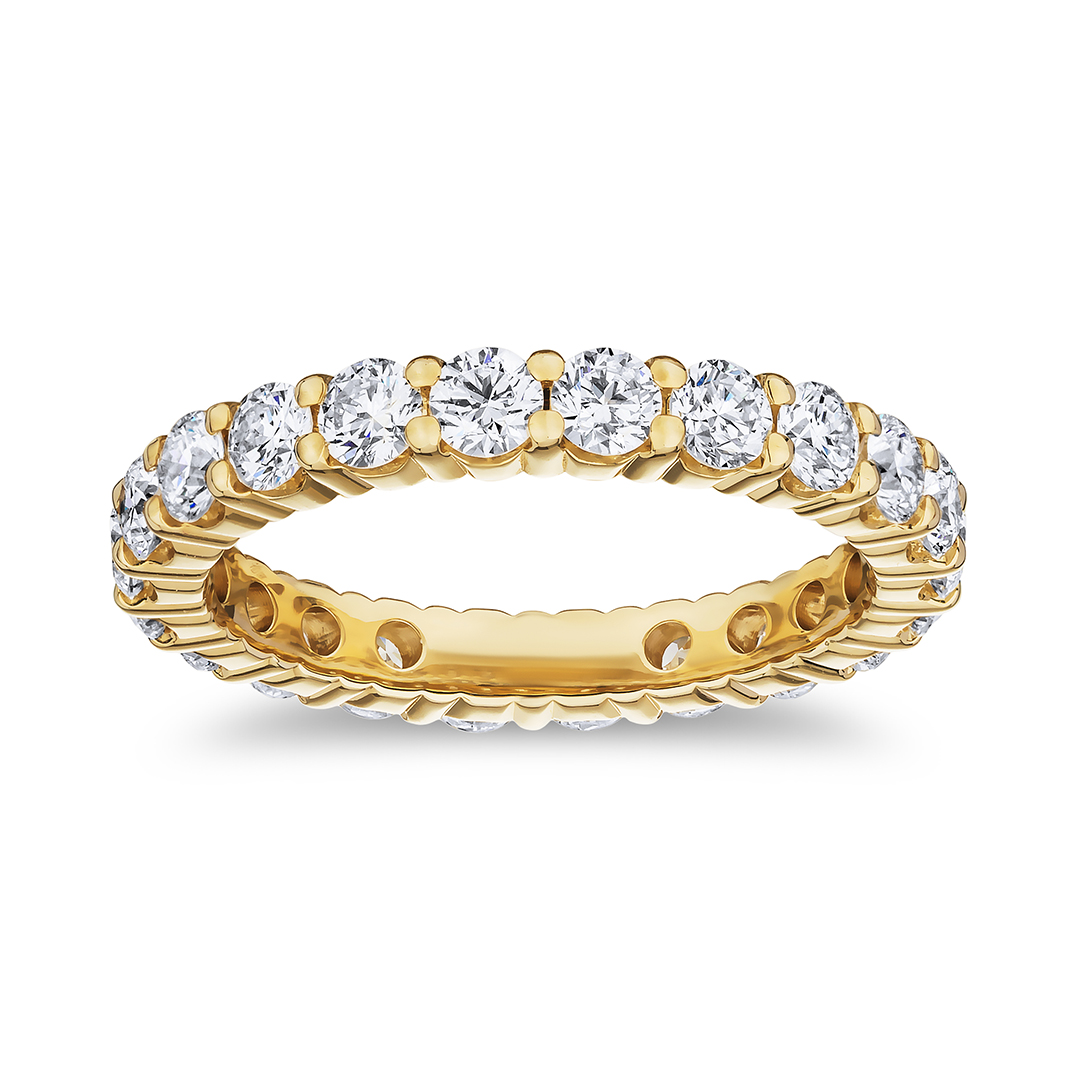18K Yellow Gold and Diamond Band