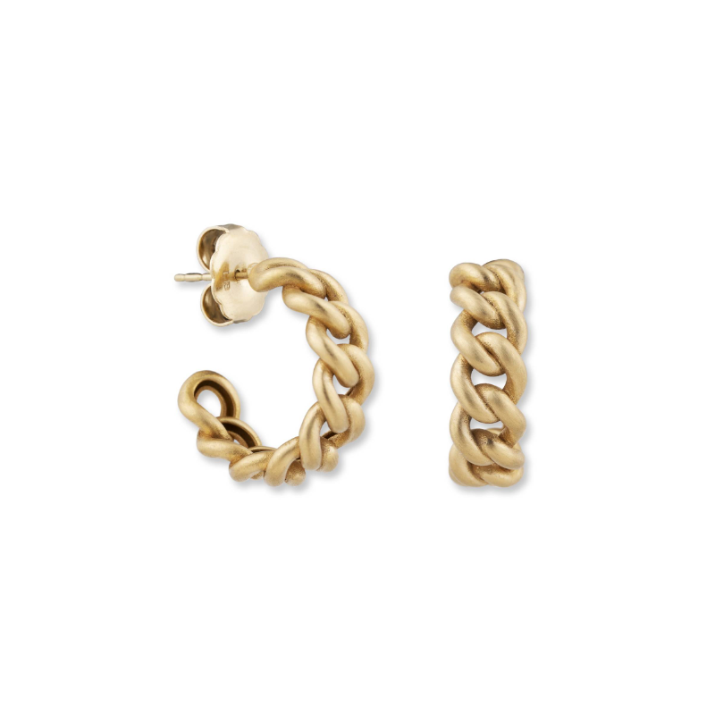 Lika Behar 22K Yellow Gold Pure Love Deserves Gold Hoop Earrings - CARLA22-E-101-G