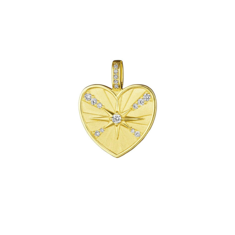 Penny Preville 18K Yellow Gold Heart Medallion