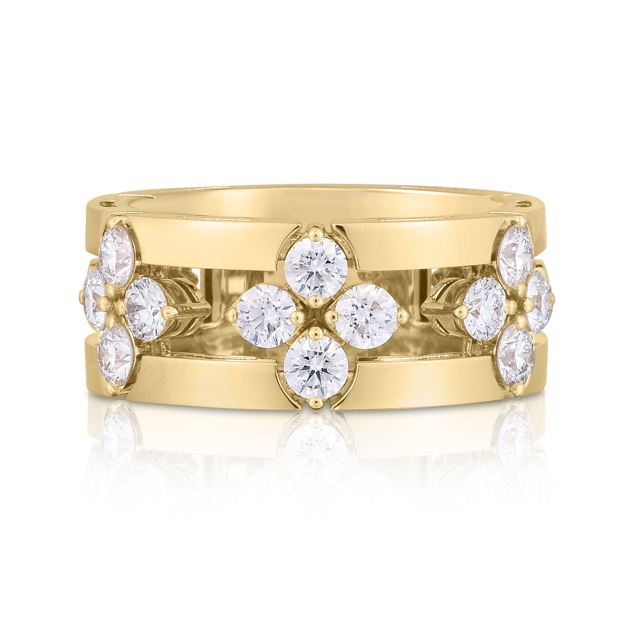 Roberto Coin 18K Yellow Gold Love in Verona Diamond Ring