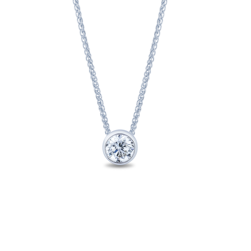 18K White Gold and Diamond Necklace