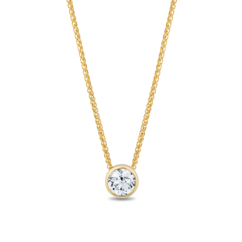 18K Yellow Gold and Diamond Necklace