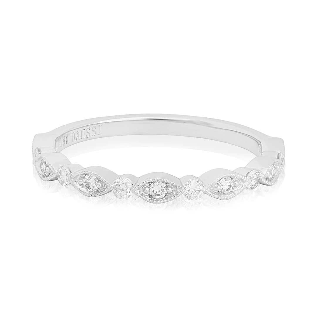 18K White Gold Diamond Band