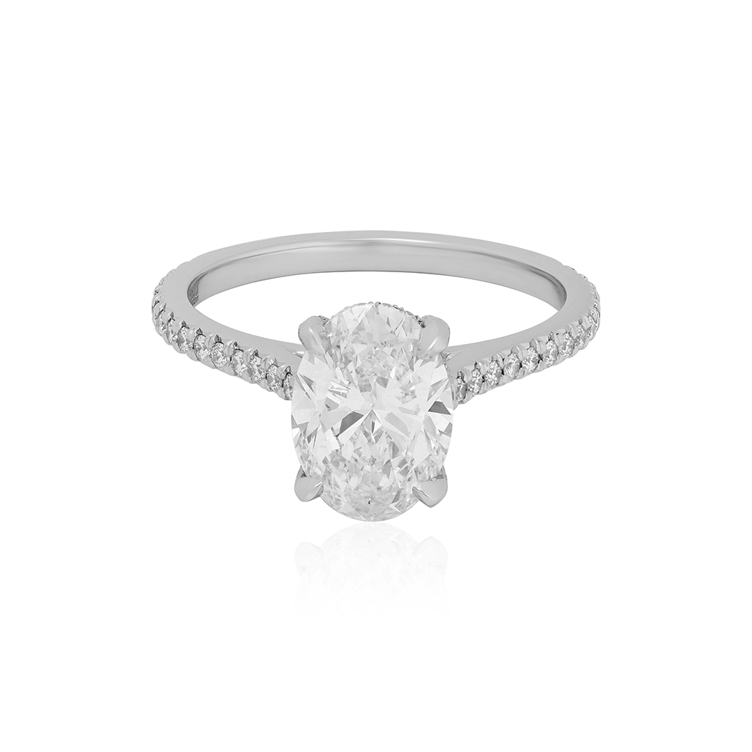 Precision Set Platinum New Aire Diamond Semi Mounting - 204219-DH