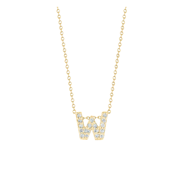 Roberto Coin 18K Yellow Gold Tiny Treasures Diamond Initial Necklace
