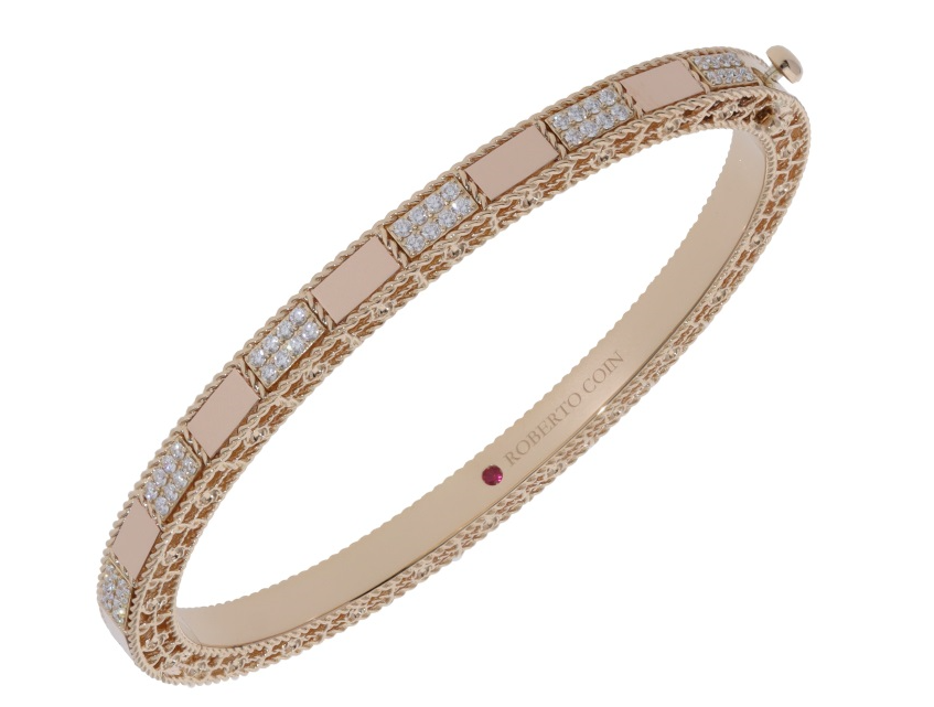 Roberto Coin 18K Rose Gold Diamond Bangle