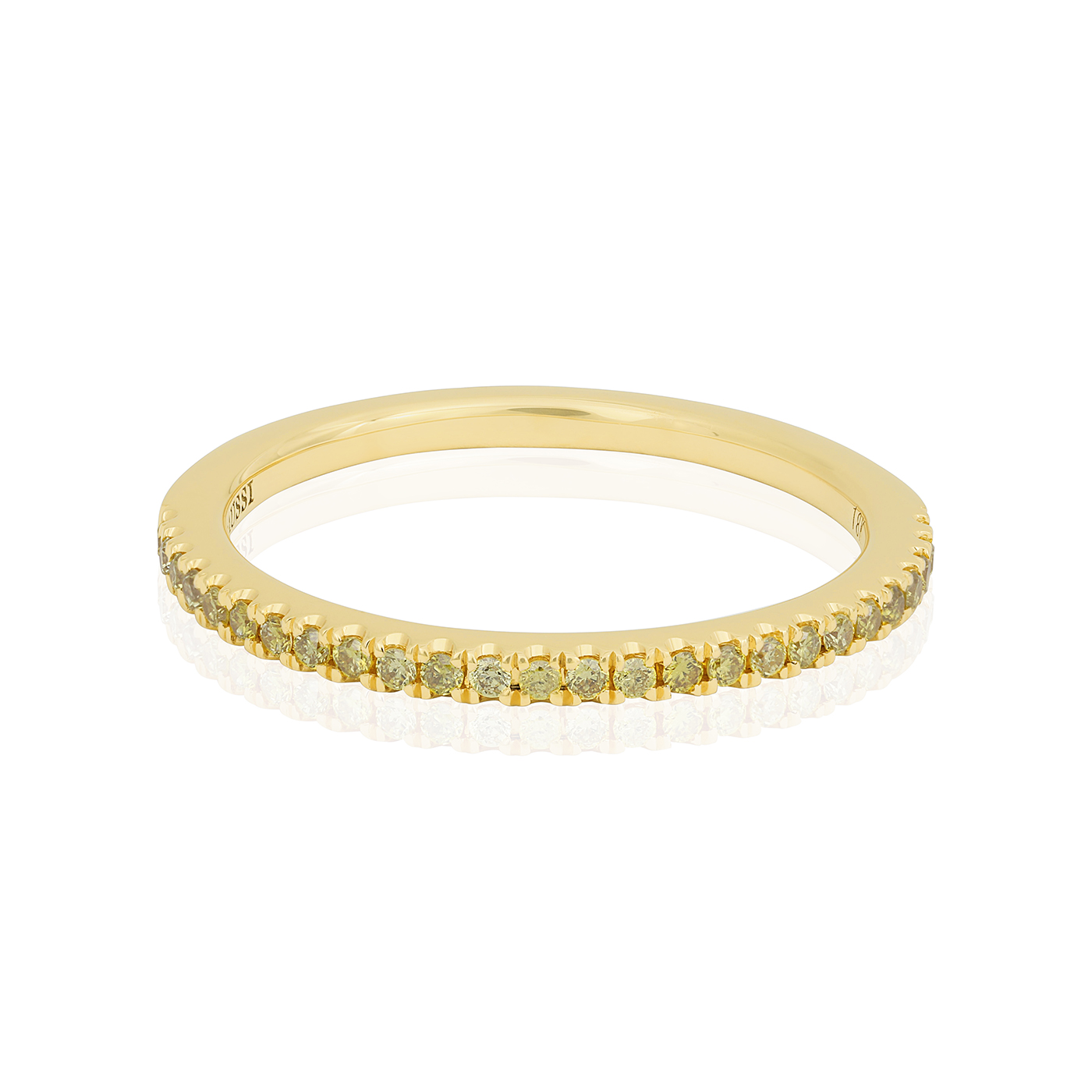 Henri Daussi 14K Yellow Gold Diamond Band - 1711