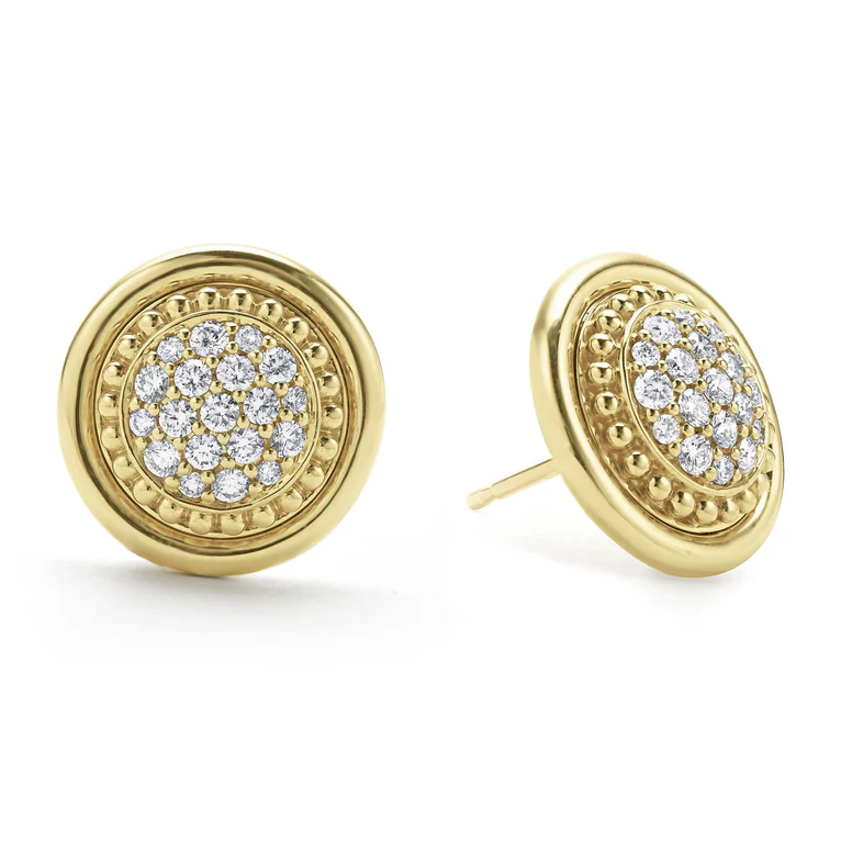 LAGOS 18K Yellow Gold Meridian Diamond Earrings - 01-11148-DD