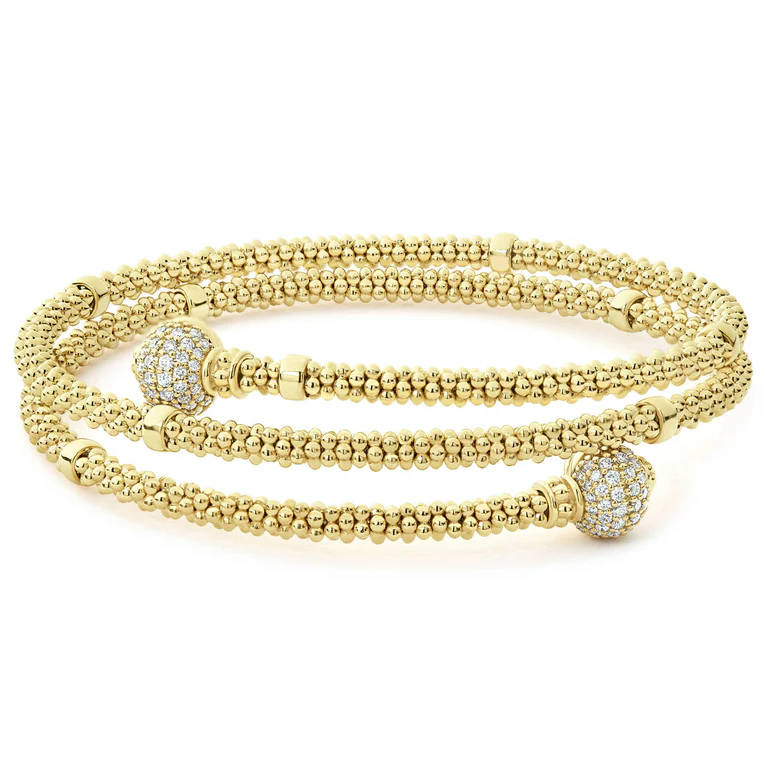 LAGOS 18K Yellow Gold Caviar Gold Wrap Bracelet - 05-10324-DDM