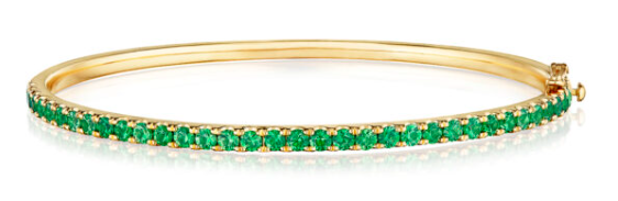 Kwiat 18K Yellow Gold Tsavorite Bangle Bracelet