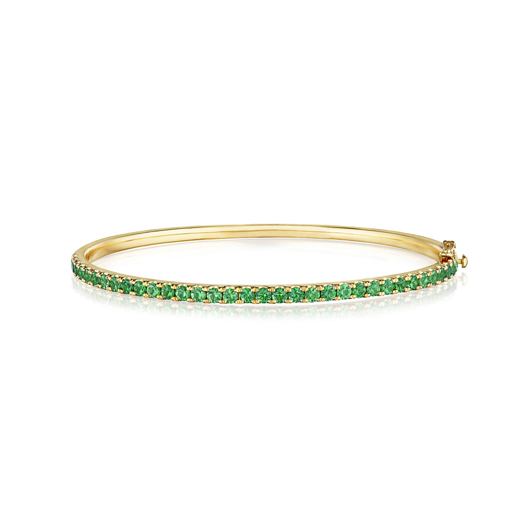 Kwiat 18K Yellow Gold Stackable Tsavorite Bangle Bracelet