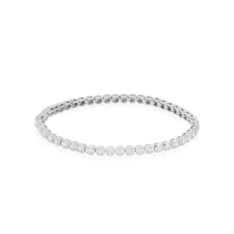 18K White Gold and Diamond Tennis Bracelet