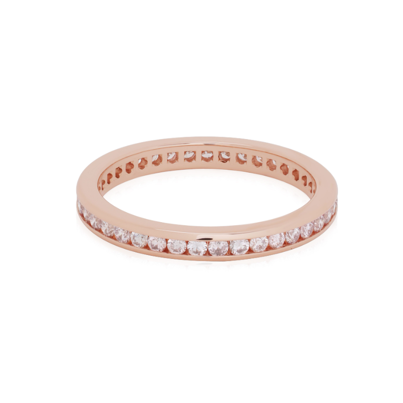 18K Rose Gold Diamond Band