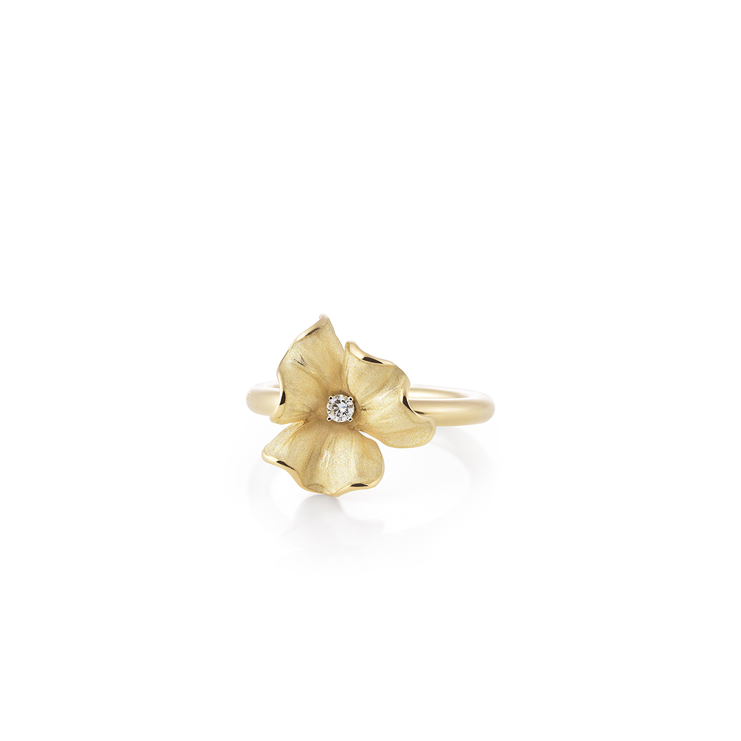 18K Yellow Sunrise Gold Grace Diamond Ring - 1814
