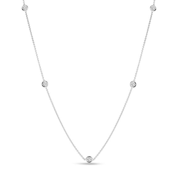 Roberto Coin 18K White Gold Diamonds by the Inch Necklace