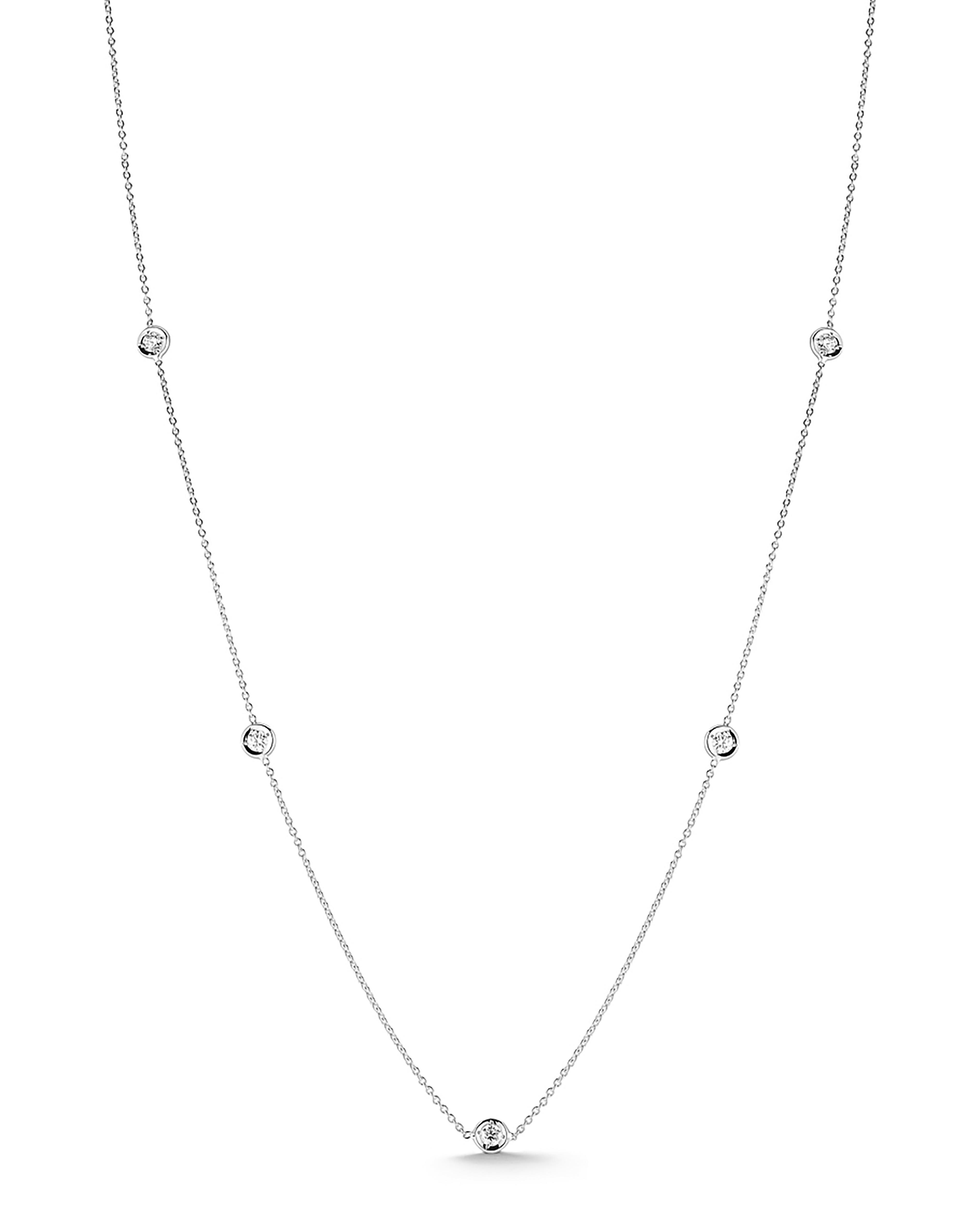 Roberto Coin 18K White Gold Diamonds by the Inch Necklace