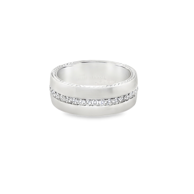 18K White Gold and Diamond Eternity Band - E8480
